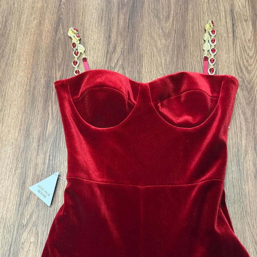 Nadine Merabi Velvet Harley Jumpsuit - Picture 5 of 9